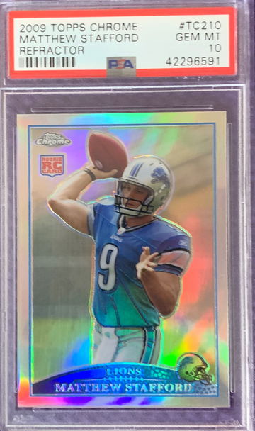 Matthew Stafford 2009 Topps Chrome Refractor PSA 10