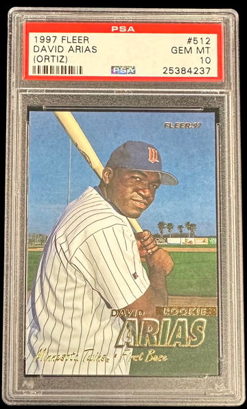 1997 FLEER DAVID ARIAS (ORTIZ) ROOKIE PSA 10 GEM MINT