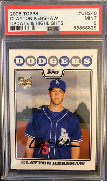Clayton Kershaw 2008 Topps Update #UH240 PSA 9