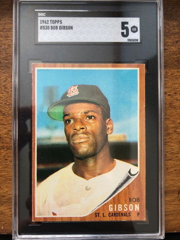 1962 Topps Bob Gibson #530 SGC 5 EX