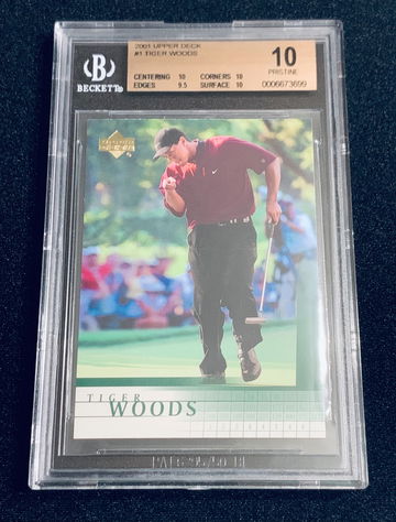 Tiger Woods 2001 Upper Deck Rookie #1 BGS 10