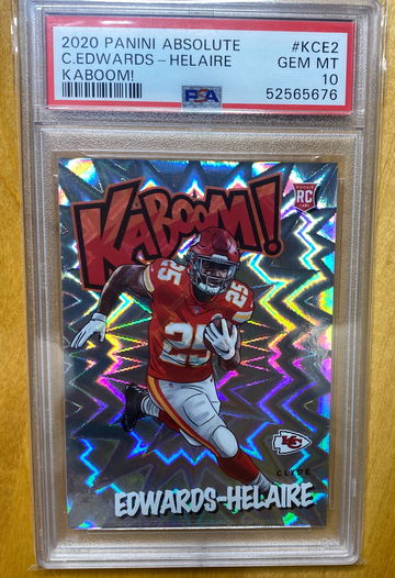 2020 Panini Absolute KABOOM! Clyde Edwards-Helaire Rookie PSA 10 SSP KC Chiefs