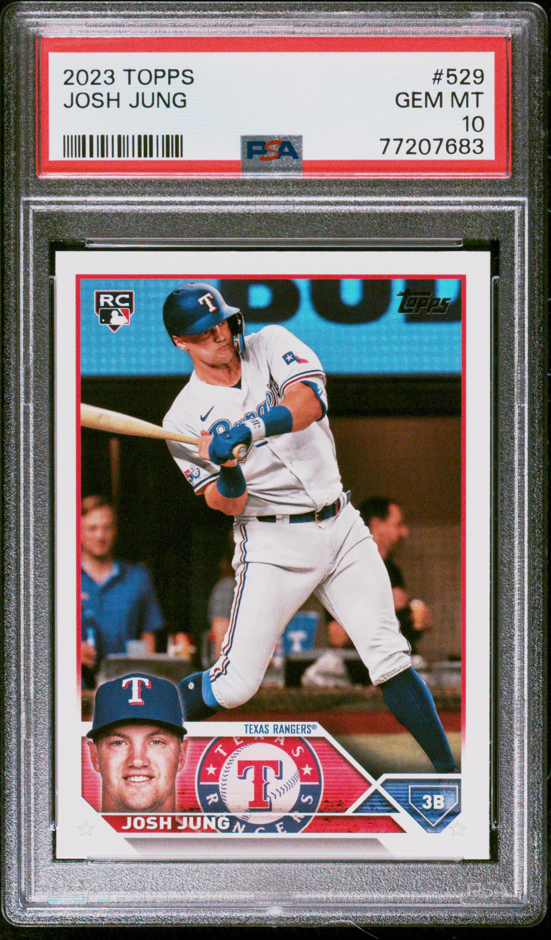 2023 Josh Jung 2023 Topps #529 Rookie PSA 10