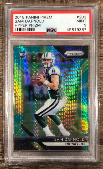 Sam Darnold - 2018 Panini Prizm - HYPER PRIZM - Rookie -  #203 - PSA 9 Mint