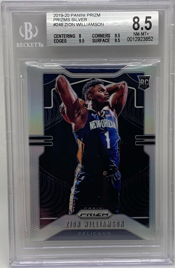 2019 Panini Prizm Silver Zion Williamson RC BGS 8.5