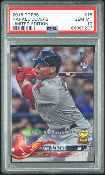 2018 Rafael Devers topps limited edition psa 10