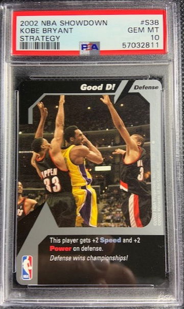 2002-03 NBA Showdown Strategy #S38 Kobe Bryant Pippen & Wallace PSA 10 GEM MINT 