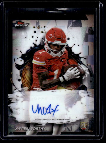 2024 Topps Finest Xavier Worthy #RFA-XW RC Auto