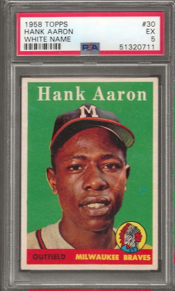1958 Topps Hank Aaron Name in White PSA 5
