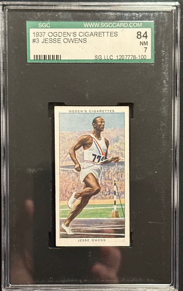 1937 Ogden's Cigarettes Jesse Owens #3 Champions of 1936 Track & Field HOF SGC 7