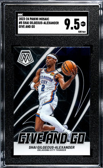 2023-24 Panini Mosaic #5 Shai Gilgeous-Alexander Give And Go SGC 9.5