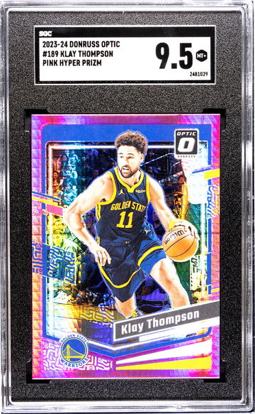 2023 Panini Donruss Optic Pink Hyper Klay Thompson #189 SGC 9.5