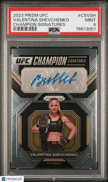 Valentina Shevchenko 2023 Panini Prizm UFC Champion Signatures #CSVSH PSA 9