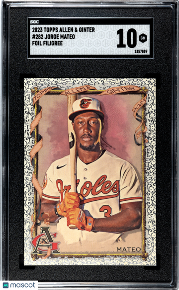 2023 Topps Allen & Ginter Jorge Mateo #282 Foil Filigree SGC 10