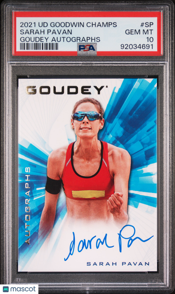 2021 Upper Deck Goodwin Champions Goudey Autographs Sarah Pavan #SP PSA 10