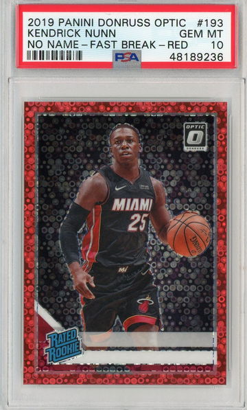 Kendrick Nunn Fast Break Red 18/85 PSA 10