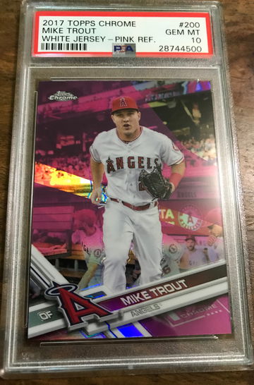 2017 TOPPS CHROME WHITE JERSEY PINK REFRACTOR PSA 10 GEM MINT
