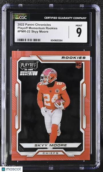 2022 Panini Chronicles Skyy Moore #PMR-22 Playoff Momentum Rookies CGC 9