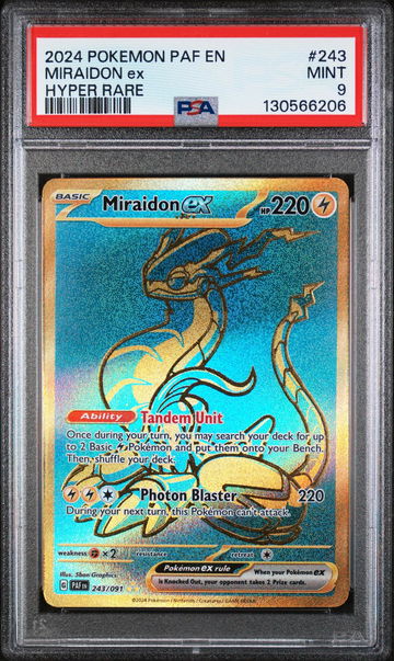 2024 Pokemon Scarlet and Violet Paldean Fates Miraidon Ex #243 PSA 9
