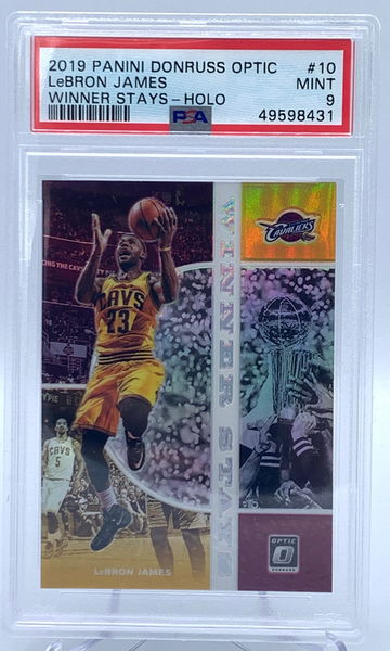 LeBron James 2019-20 Panini Optic Winner stays Holo PSA 9 Cleveland Cavs Nba Lbj