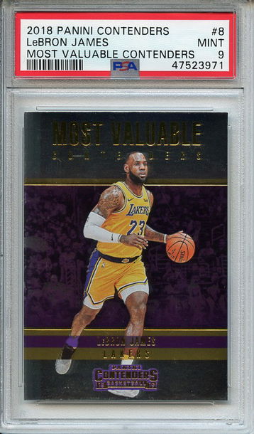 LeBron James 2018-19 Panini Contenders Most Valuable Contenders #8 PSA 9 Mint! 3971