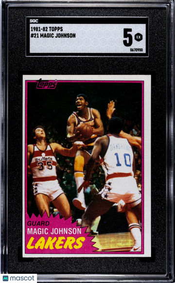1981-82 Topps Magic Johnson #21 SGC 5