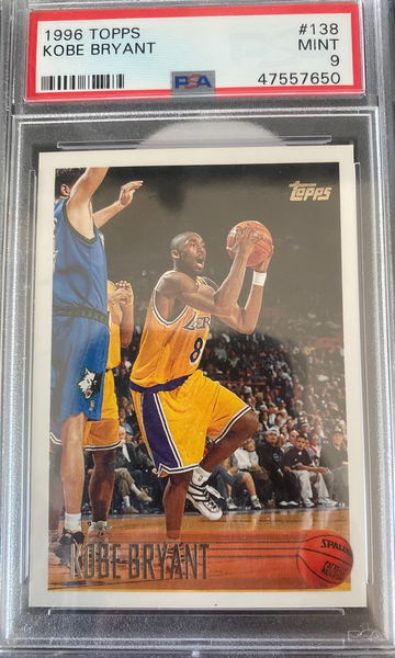 Kobe Bryant 1996 topps rookie psa 9