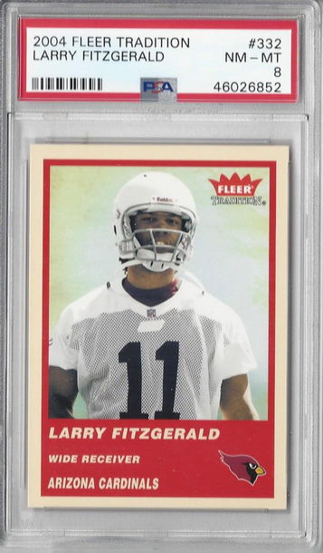 2004 Fleer Tradition Larry Fitzgerald #332 PSA 8