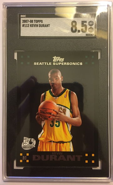 2007 Topps Black Kevin Durant SGC 8.5