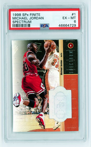 1998 SPx Finite Michael Jordan Spectrum /350 PSA 6