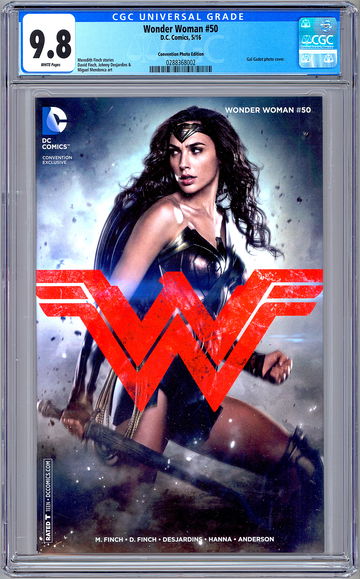 WONDER WOMAN #50 CGC 9.8 *GAL GADOT MOVIE PHOTO CVR* WONDERCON EXCLUSIVE 2016