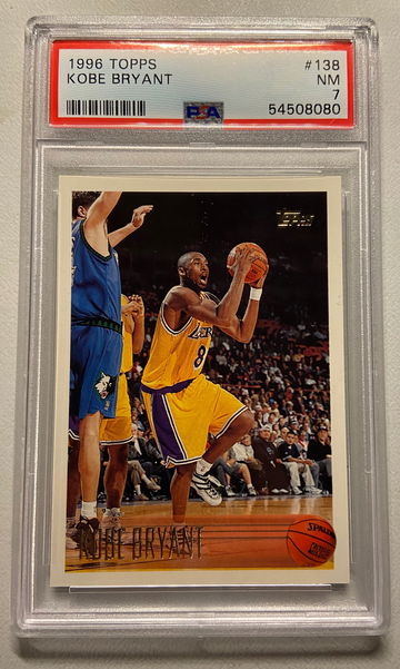 1996 topps Kobe Bryant rookie 138 psa 7