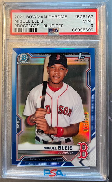 Miguel Bleis 2021 Bowman Chrome True Blue Refractor /150 