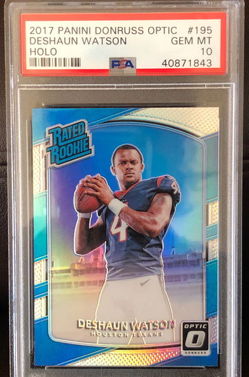 Deshaun Watson 2017 Panini Donruss Optic Holo PSA 10