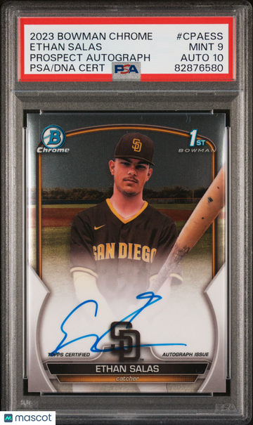 2023 Bowman Chrome Prospect Autographs Ethan Salas #CPAESS PSA 9 Auto 10