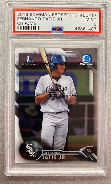 FERNANDO TATIS JR 2016 BOWMAN CHROME ROOKIE PSA 9 MINT