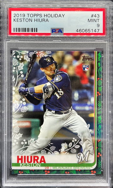 2019 Topps Holiday Keston Hiura PSA 9