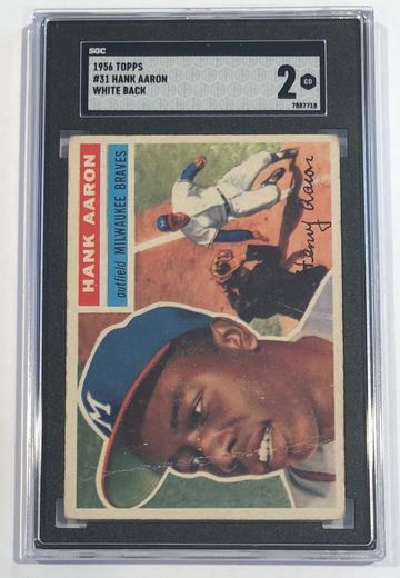 1956 Topps #31 Hank Aaron SGC 2 