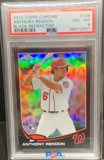 2013 Topps Chrome Anthony Rendon Rookie Black Refractor /100 PSA 8 