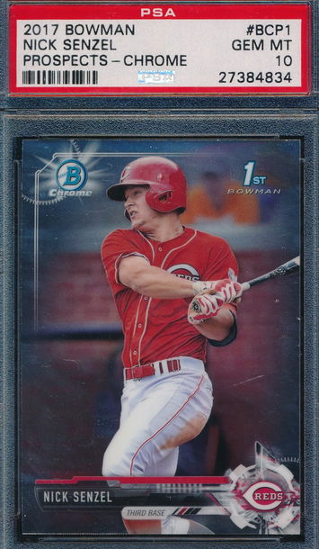 2017 Bowman Chrome Prospects Nick Senzel RC PSA 10 GEM MT 4834