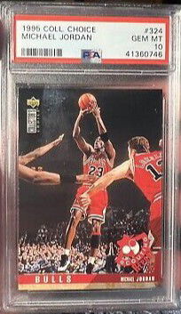 1995 Upper Deck UD Collector's Choice Scouting Report 324 Michael Jordan Chicago Bulls PSA 10 Gem Mint