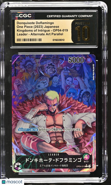 2023 One Piece Kingdoms Of Intrigue Donquixote Doflamingo Alternate Art Parallel Japanese CGC 10 #OP04-019