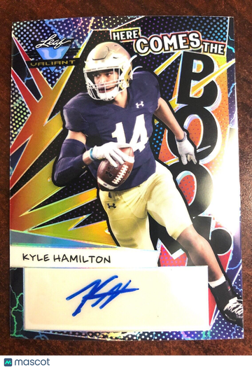 2022 Leaf Valiant KYLE HAMILTON Here Comes the Boom Lightning Auto SP #4/4