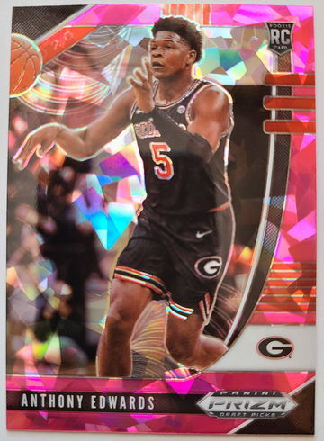 2020 Panini Prizm Draft Picks Pink Ice Anthony Edwards Rookie RC #41, Parallel
