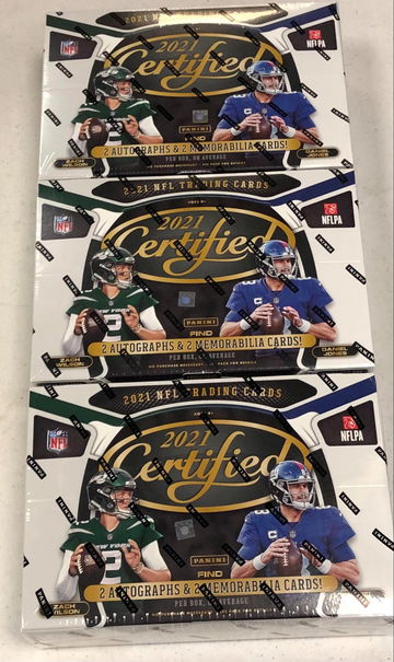 3X 2021 PANINI CERTIFIED FOOTBALL HOBBY BOX - SUPPORT A LOCAL CARD SHOP!