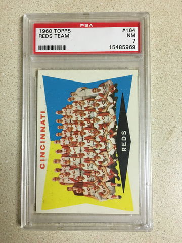 1960 Topps #164 Reds Team PSA 7 NM FRANK ROBINSON HOF