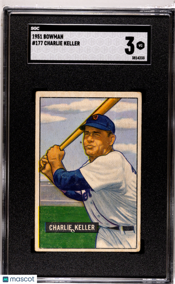 1951 Bowman Charlie Keller #177 SGC 3