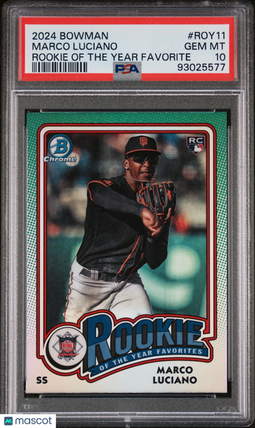 2024 Bowman Rookie Of The Year Favorites Marco Luciano #ROY11 PSA 10