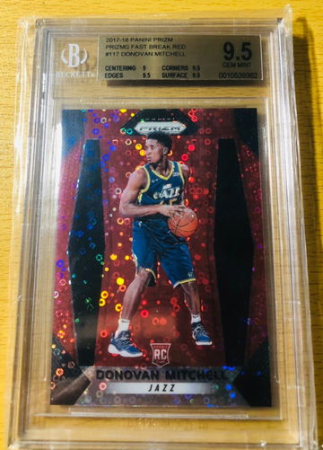 Prizm Fast Break Red Donovan Mitchell 9.5 Rare