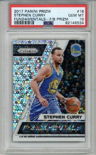2017 PANINI PRIZM FUNDAMENTALS FAST BREAK #16 STEPHEN CURRY WARRIORS PSA 10 RARE